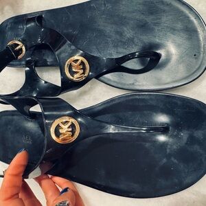 Michael Kors Black Tote with Silver Accents